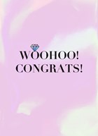 Trouwen felicitatiekaart woohoo congrats